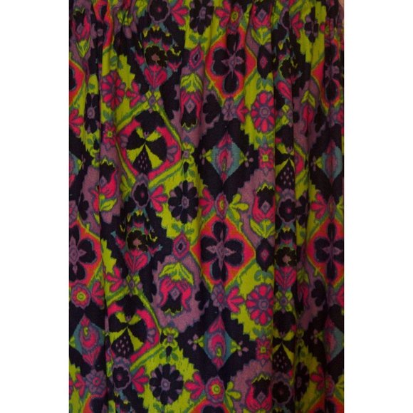 Psychedelic Groovy Print 1960s Full Skirt - Picture 2 of 2